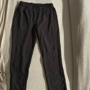 Black open leg sweatpants